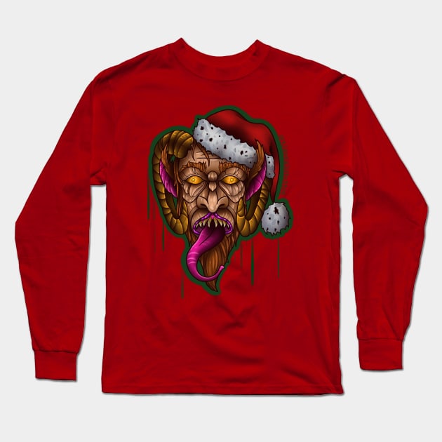 Krampus Claus Long Sleeve T-Shirt by Timwould